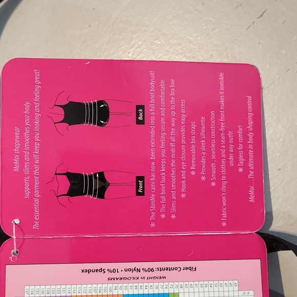 SLIM ME BY MEMOI WOMEN'S BODY SUIT WITH BRIEF. BLACK. LARGE/ NWT - Picture 7 of 8